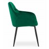 Sametové jídelní křeslo FORIO - tmavě zelené