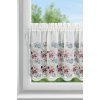 Kuchyňská záclonka DORA zdobená květinovým potiskem a krajkou 150x60cm