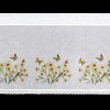Kuchyňská záclonka FLORA s potiskem narcisů a krajkou 150x60cm