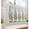 Kuchyňská záclonka FLORA s potiskem narcisů a krajkou 150x60cm