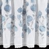 Kuchyňská záclonka POLA s potiskem modrých květů a krajkou 150x60cm