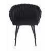 Sametové jídelní křeslo ORION - černé