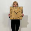 Dřevěné hodiny na zeď Wood Square 40cm 3