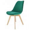 Jídelní čalouněná židle BARI - tmavě zelená