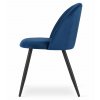 Sametová jídelní židle BELLO - tmavě modrá