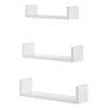 Set 3ks bílých nástěnných polic - LWS038T01