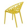 Plastová designová židle ALBERO žlutá