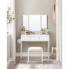 315630 5 biely toaletny stolik s taburetkou rvt004w14