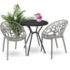 Balkonové sezení ALBERO šedé 2x židle + 1x stůl