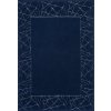 Bavlněný koupelnový kobereček NIKA s geometrickým vzorem - granátově modrý