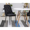 Luxusní sametová židle s krystaly AMORE - černá