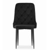 Sametová jídelní židle CAPRI - černá