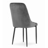 Sametová jídelní židle CAPRI - tmavě šedá