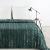Sametový přehoz na postel BLINK 1 v tmavě zelené barvě