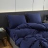 Elegantní ložní povlečení s lemovkou PGW 04 v granátově modré barvě 1