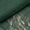 Sametový přehoz na postel LUIZ6 s lesklým mramorovým vzorem - tmavě zelený