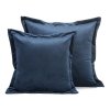 Sametový povlak na polštář RIA s lemem - granatovomodrá