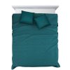 Moderní přehoz na postel s povlečením BONI4 tmavě tyrkysový