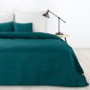 Moderní přehoz na postel s povlečením BONI4 tmavě tyrkysový