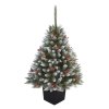 Umělý Vánoční stromek Smrk ILEX v černém čtvercovém květináči