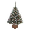 Umělý Vánoční stromek Smrk ILEX v hnědém čtvercovém květináči