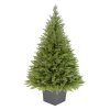 Umělý Vánoční stromek 3D Smrk v šedém čtvercovém květináči