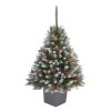 Umělý Vánoční stromek Smrk ILEX v šedém čtvercovém květináči
