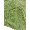 Olivově zelená deka s reliéfním rostlinným vzorem2