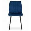 Jídelní židle LAVA - tmavě modrá s černýma nohama