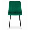 Jídelní židle LAVA - tmavě zelená s černýma nohama