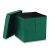 Skládací taburetka s úložným prostorem M - tmavě zelená