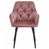 Elegantní sametová židle JORK - tmavě růžová