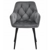 Elegantní sametová židle JORK - tmavě šedá