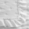 Přehoz na postel s volánovým lemem LIBI3 bílý