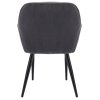 Sametová jídelní židle LARGO tmavě šedá