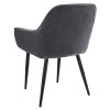 Sametová jídelní židle LARGO tmavě šedá