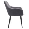 Sametová jídelní židle LARGO tmavě šedá