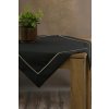 Elegantní černý ubrus DORITA se stříbrnou lemovkou 85 x 85 cm