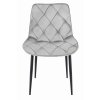 Sametová jídelní židle TOR - stříbrná