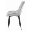 Sametová jídelní židle TOR - stříbrná
