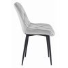 Sametová jídelní židle TOR - stříbrná