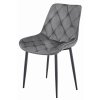 Sametová jídelní židle TOR - tmavě šedá