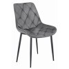 Sametová jídelní židle TOR - tmavě šedá