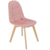 Sametová jídelní židle COLIN růžová2