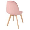 Sametová jídelní židle COLIN růžová3