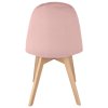 Sametová jídelní židle COLIN růžová5