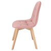 Sametová jídelní židle COLIN růžová6