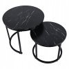 Set 2ks kulatých kávových stolků 53 43cm Černý mramor4
