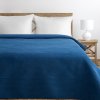 Přehoz na postel VELVET2 v modré barvě (Rozměr přehozu (šířka x délka) 170x210cm)