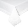 Bílý ubrus na stůl s krajkou NATALY (Rozměr ubrusu (šířka x délka) 140x220cm)